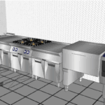 Plan 3D Cuisine professionnelle